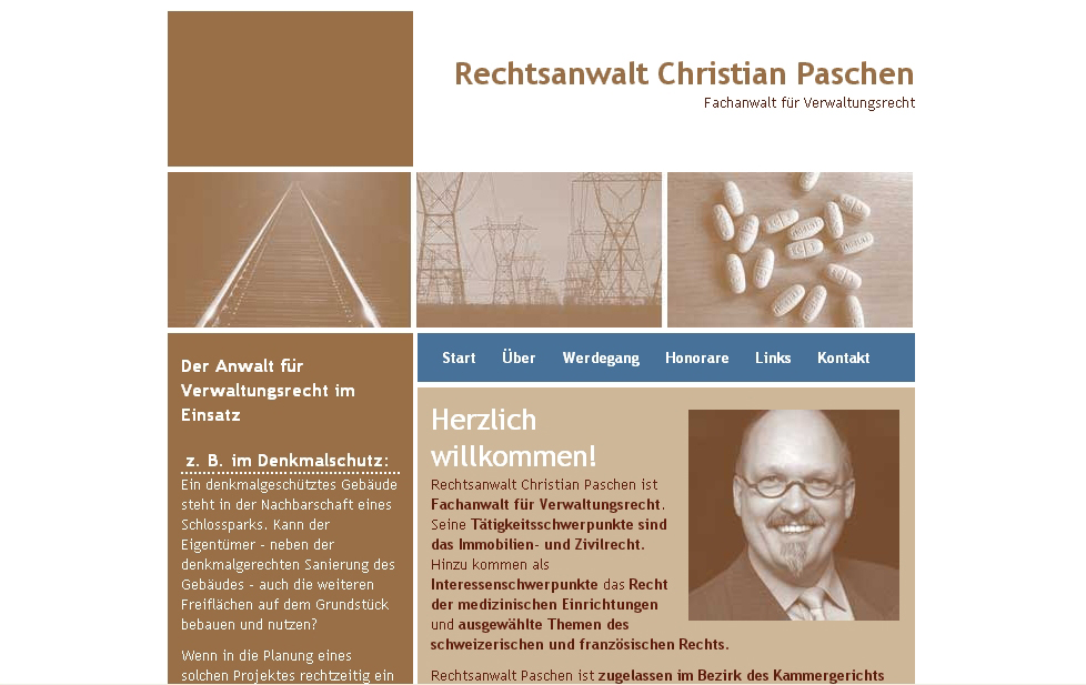 Webseite für Rechtsanwalt Paschen