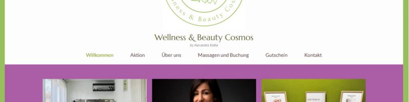 Webseite für Wellness Beauty Cosmos